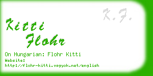 kitti flohr business card